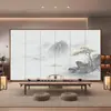 Biombo de Pantalla Grande Estilo Chino para Sala de Estar, Biombo para Sala de Reuniones, Pantalla Plegable Móvil de Hotel, Biombo de Entrada Estilo Antiguo