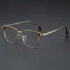 Nuevos y Modernos Marcos de Lentes Retro Negocio Casual Marco Pequeño Gafas de Media Montura para Chicos de Tecnología Estilo de Moda