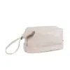 Bolsa de Maquiagem Portátil Impermeável de PU de Grande Capacidade Bolsa de Maquiagem Portátil de Viagem com Estrutura de Aço de Camada Dupla Bolsa de Higiene Pessoal Bolsa de Armazenamento em Nuvem