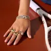 Pulsera Jieding de Acero Inoxidable con Circonita Brillante para Mujer, Pulsera Antidescolorante de Acero de Titanio, Joyería Transfronteriza con Circonita Brillante