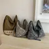 Bolsa Tote Estampada Leopardo Estrela Retro 2026 para Mulheres, Grande Capacidade, Bolsa de Ombro Estilo Casual, Bolsa Transversal Casual para Estudantes e Deslocamento