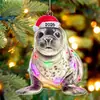Amazon Nuevo 2026 Navidad Colgante Acrílico Animal Sombrero de Navidad Transfronterizo Decoración Árbol de Navidad Colgante Venta al por Mayor