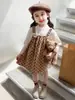 Nuevo Traje de Vestido de Manga Larga de Princesa a la Moda para Niñas de Primavera y Otoño Falda de Otoño a la Moda para Bebé Niña Tendencia