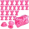 Suministro Directo de Fábrica Rizadores de Pelo Tipo Champiñón Rizadores de Pelo Tipo Campana Transfronterizos Grandes y Pequeños Silicona Suave PVC Empaque En Stock Rosa