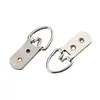 Accesorios para colgar marcos de fotos, punto de cruz, montaje mural, pintura al óleo, gancho para marco, gancho de dos ojos, alambre grueso, doble agujero, anillo grande plateado