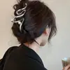 ¡Agárralo Fuerte! Pinza para el Cabello Grande de Lazo Plateado para Mujer, Nuevo Estilo 2026, Pinza de Tiburón, Accesorio para el Cabello
