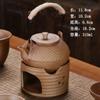 Estufa envolvente para cocinar té, tetera retro con vigas, tetera de cerámica para la salud, olla individual, estufa de carbón con fuego brillante y tetera, taza de té