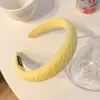 Diadema de Esponja Marrón para Niñas, de Ala Ancha, de Alta Gama, Diadema de Moda para Lavarse la Cara, Pinza para el Cabello de Alta Presión Craneal