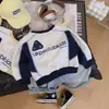 Sudadera de manga larga de primavera y otoño para niños y niñas, nueva sudadera estilo coreano con bloques de color dopamina y cuello redondo sin costuras