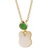 Tiktok mismo estilo nacional Festival de Medio Otoño conejo acero de titanio cadena clavícula collar para todo fósforo que no se desvanece joyería collar femenino al por mayor