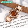 Hebilla para Madre e Hija Hanfu, Cuello Alto Estilo Antiguo, Hebilla Metálica Hombro de Nube, Hebilla de Disco Metálico Ojo de Gato de 35 mm, Chal Estilo Dinastías Ming y Song