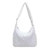Bolso Cruzado Transfronterizo para Mujer, Ligero, Estilo Casual, Gran Capacidad, Diseño de Estrella Bordada, Color Sólido Único, Bolso de Hombro Plisado tipo Burbuja