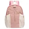 Mochila Impermeable Ligera para Mujer al Aire Libre, Ocio, Camping, Viajes, Bloques de Color, Gran Capacidad, Bolsa Escolar Universitaria