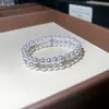 Al instante enamorada~ Pulsera de perlas con cuentas de circón luna blanca, pulsera de mano francesa exquisita, sensación de lujo ligero y alta gama, joyería para mujer
