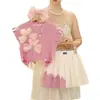 Traje de Verano para Niña 2025 Nuevo Estilo Moda Bebé Niña Top de Manga Corta con Flores Falda Plisada Moderna Estilo Popular de Verano