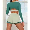 Oferta EspecialSaia de Tênis Feminina, Top de Manga Curta, Conjunto de Treino Pilates Yoga, Calças Compridas, Shorts