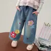 Jeans para Niñas Estilo Primavera y Otoño 2026 Nueva Moda Elegantes Ropa de Primavera para Bebé Pantalones de Pierna Recta Ropa para Niños Pantalones