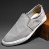 Zapatos de lona nuevos para hombre, sin cordones, de primavera y otoño, a la moda juvenil, suaves y cómodos, estilo antiguo de Beijing, zapatillas informales transpirables.
