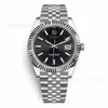 Relógio Masculino Laojia Datejust com Mostrador de Diamante Automático Mecânico Completo Pulseira de Aço Inoxidável Luminoso à Prova d'Água Relógio de Luxo