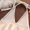 Top de Tirantes Estilo Americano para Mujer, Ropa Exterior de Verano, Diseño Sexy sin Espalda, Estilo Puro Deseo, Chaleco de Punto, Ropa Interior Corta de Cintura Alta