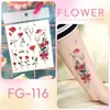 2024 Ruikalong Nuevo Brillo Original Sexy Flor de Rosa Bianhua Pegatina de Tatuaje Impermeable Moda Clavícula Pegatina