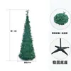 Árbol de Navidad de PVC Encriptado Decoración Navideña Verde Simulación Transfronteriza Plegable Lápiz Árbol de Navidad Flockado