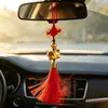Escultura de Figura con Cuerpo Dorado y Nudo Chino, Popular en Taobao, Decoración Segura para Viajes en Coche, Adorno Colgante para Coche