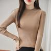 Malharia Gola Alta para Mulheres, Malharia Slim de Algodão para Usar por Baixo para Mulheres, Novo Estilo Outono e Inverno Top Interno, Mangas Compridas