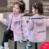 Jaqueta Infantil 3 em 1 para Outono e Inverno, Casaco Espesso com Forro de Fleece para Meninas para Primavera e Outono, Impermeável, Fleece Removível para Crianças Maiores