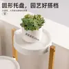 Estante para Flores de Balcón, Soporte para Macetas para el Recibidor, Soporte para Plantas para la Sala de Estar, Estante para Flores de Suculentas de Madera de Pie para Interiores Móvil