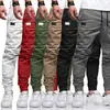 Pantalones casuales de fitness de verano para hombre transfronterizos, versátiles y elegantes, ropa de trabajo deportiva de color liso, pantalones largos rectos holgados al por mayor