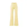 Pantalones Deportivos de Yoga Casuales con Cintura Cruzada, Nuevo Estilo Primavera, Versátiles Elásticos Ajustados de Color Sólido Pierna Recta, Pantalones Largos hasta el Suelo