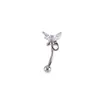 Clavos Europeos y Americanos Transfronterizos de Acero Inoxidable 316L Hueso de Ceja Estrella Luna Adornos de Ceja Corazón Flor Piercing de Clavo de Ceja con Rosca Interna