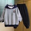 Conjunto de Sudadera Personalizado para Niños para Primavera y Otoño 2026, Nuevo Conjunto de Primavera y Otoño para Niños, Conjunto Trendy de Dos Piezas con Forro de Felpa para Niños