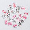 Celebridad de Internet Popular Nuevo Arte de Uñas para Año Nuevo Joyería Mixta Mahjong Rojo Fortuna Cristal Transparente Diamante Plano Decoración de Uñas