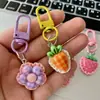 Llavero Colgante de Encaje de Dibujos Animados Fruta Corazón de Chica Estudiante Mochila Escolar Estuche Mejor Amigo Colgante Exquisito