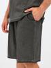 320g algodão puro retrô gradiente bicolor shorts desgastados folgados masculino e feminino casual esportivo oversize