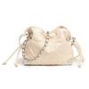 Bolso pequeño y popular de este año para mujer, bolso nuevo de 2024, bolso bandolera de otoño para todo tipo de ocasiones, bolso tipo cubo con pliegues en el hombro.