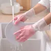 Guantes de Lavavajillas Clásicos de Látex Resistentes al Desgaste Guantes para Lavar Platos Antideslizantes Impermeables de Goma Tipo Duradero para el Hogar