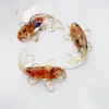 Grava de Cristal Natural Goma Forma de Pez Pequeño Adornos de Carpa Joyería Decorativa para Escritorio de Oficina Regalo Adornos DIY