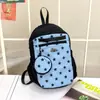 Mochila de lunares estilo coreano, bolsa ligera casual para exteriores y senderismo, bolsa versátil de nicho para laptop, mochila para estudiantes universitarios y de preparatoria