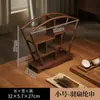 Mesa de Té de Madera Maciza Estante de Almacenamiento Sala de Té China Escritorio Estante Bogu Tetera Pequeña Juego de Té Taza de Té Almacenamiento Exhibición Adornos