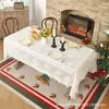 Toalha de Mesa Divertida de Natal Tricô Transfronteiriça Decoração de Mesa para Casa de Natal e Feriados Decoração para Embelezar a Mesa