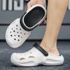 Zapatos de Agujeros para Hombre 2024 Verano Nuevo Estilo Ropa Exterior Moda Alto Valor de Color Engrosado Antideslizante Resistente al Desgaste Pantuflas Calientes Cubiertas