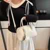 Bolso de Bolos Portátil Vintage Estilo Coreano de Moda para Mujer 2025 Nuevo Diseño Nicho Elegante Combinable Bolso de Hombro Cruzado