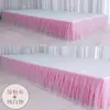 2025 Pasarela de Bodas Borde de Gasa Delantal Fondo Techo Borde de Gasa Decoración Borde de Falda de Pasarela Tela de Borde Delantal