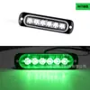 Luz de advertência ultra fina 6LED para motocicleta pickup luz estroboscópica 12-24V universal para veículo luz de sinalização lateral estroboscópica