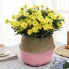 Nuevo Ramo de Flores Artificiales Estilo Coreano de Margaritas Pequeñas y Crisantemos Silvestres Estilo Ins Adorno de Flor Artificial para Sala de Estar del Hogar