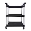 Carrinho de jantar de três camadas para restaurante de hotel, carrinho pequeno multifuncional, carrinho para tigelas, ferramenta móvel de coleta de hotel, carrinho de serviço