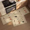 Tapetes para Piso de Cozinha, Tapetes Domésticos de Linho com Lama de Diatomáceas Absorventes de Água e Óleo, Tapetes de Pé Domésticos Limpáveis, Laváveis, Resistentes a Manchas